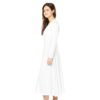 "Bible Minded" All-White Dress – Elegant Modesty for the Set-Apart Daughters Of Zion, Long Sleeve Dress