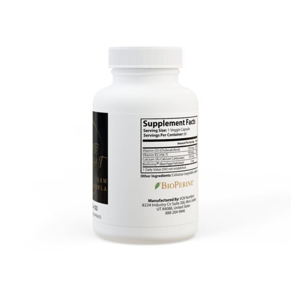 Vitamin K2 + D3 Supplement (60 Capsules)