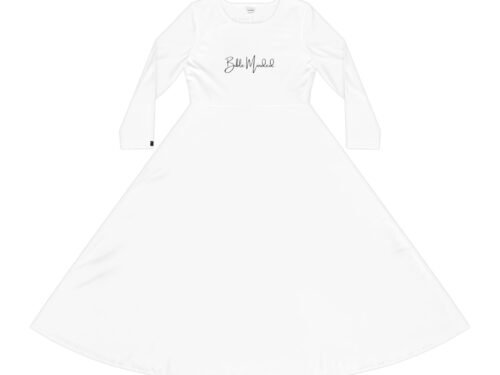 "Bible Minded" All-White Dress – Elegant Modesty for the Set-Apart Daughters Of Zion, Long Sleeve Dress