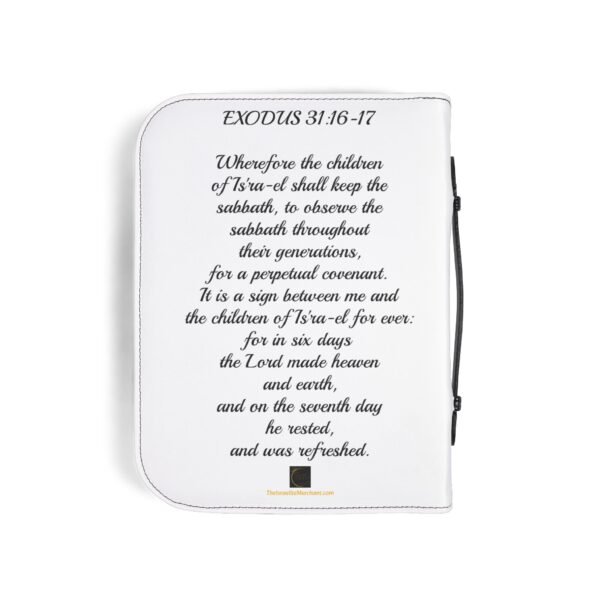 Keep the Sabbath Day Holy™ Bible Cover – White Edition