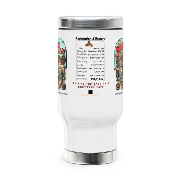 The Redeemer’s Soul Repair™ – Stainless Steel Travel Mug (14oz w/ Handle)