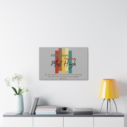The Israelite Merchant™ Presents: "All Praises to the Most High™" Canvas — Covenant Art for Set-Apart Homes (Free Shipping Included)