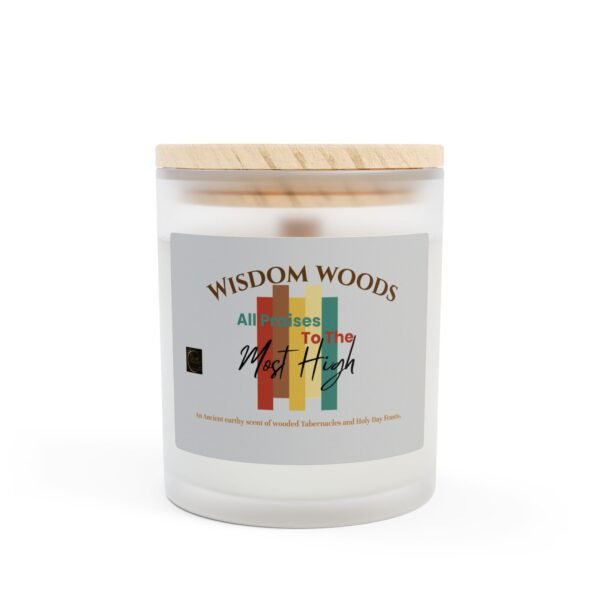 Wisdom Woods™ Frosted Glass Candle – "All Praises to the Most High" Collection by The Israelite Merchant™