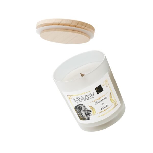 The Israelite Merchant™ Blackberry & Vanilla Scented Frosted Candle, 11oz