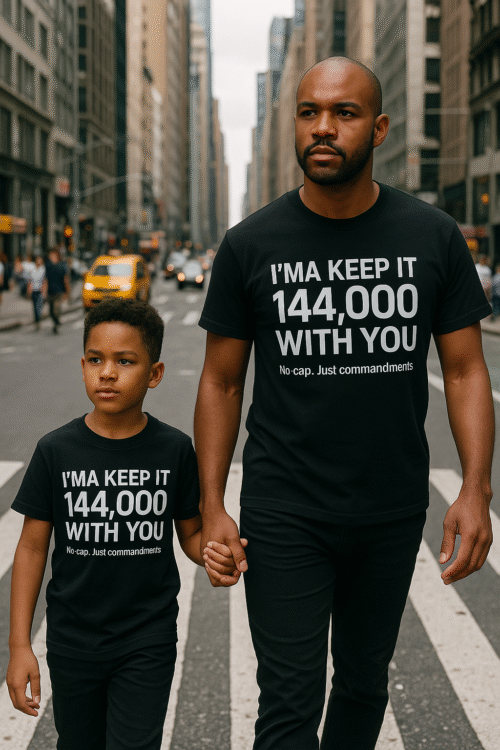 “I’MA KEEP IT 144,000 WITH YOU” by The Israelite Merchant™ | No Cap. Just Commandments. |Unisex Softstyle T-Shirt