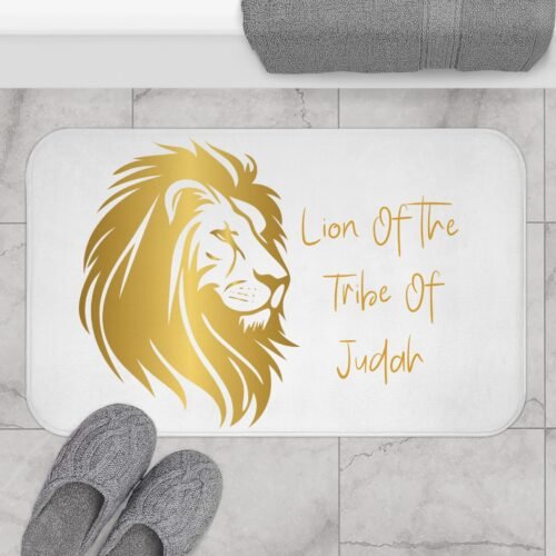 2301204069147734322_2048-1.jpeg "Lion Of The Tribe Of Judah" Bath Mat