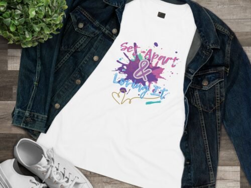 "Set Apart & Loving It" By The Israelite Merchant™ Israelite Faith-Based Streetwear – Modest Set-Apart Tee – 2 Corinthians 6:17, Gift for Her