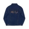 "All Praises to the Most High" Denim Jacket | White Denim & Classic Blue | Unisex | Embroidered | Set-Apart Statement Piece