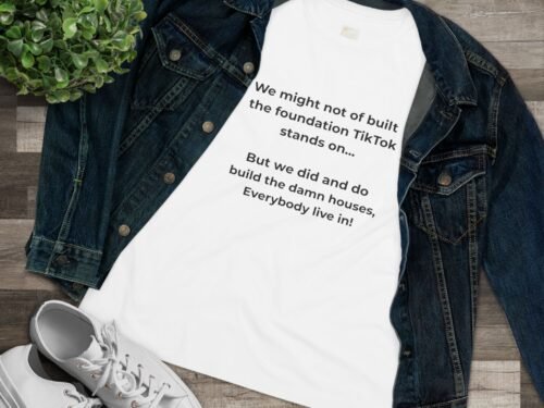 "We Built the Houses" Women's Cotton Tee for TikTok Creators by The Israelite Merchant™