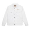 "All Praises to the Most High" Denim Jacket | White Denim & Classic Blue | Unisex | Embroidered | Set-Apart Statement Piece