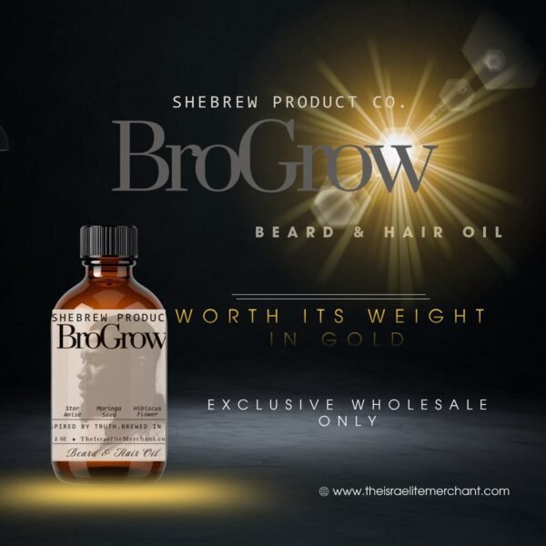 SheBrew Gold BroGrow #2 Product Picture BroGrow™ premium beard oil wholesale – Black-owned high-end grooming product