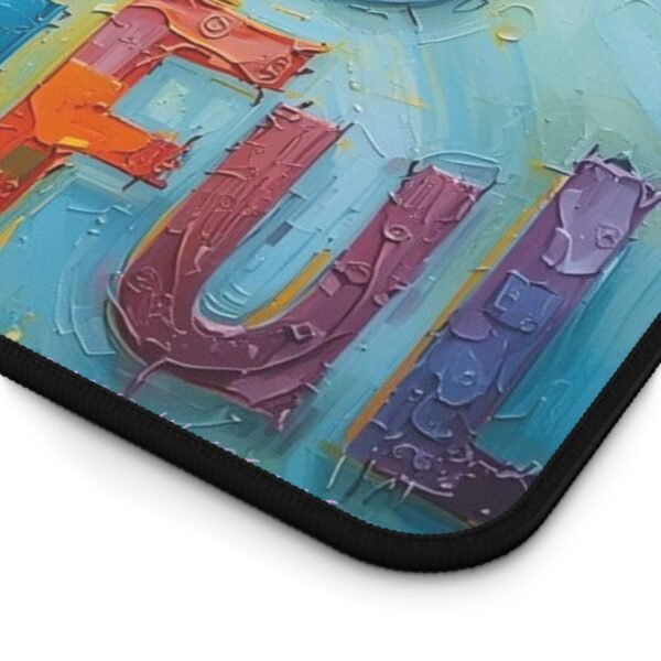 "Life Is Beautiful" Desk Mat — Colorful Inspirational Office Mouse Pad