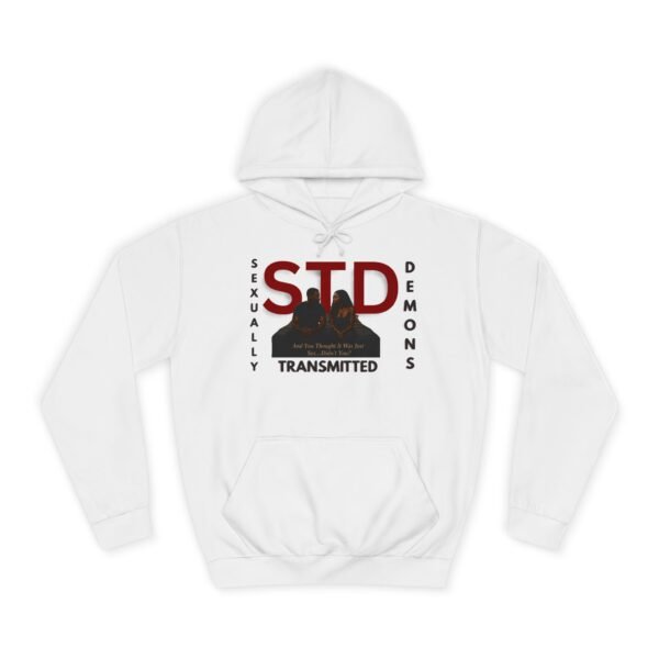 5736328594442683885_2048.jpeg STD Transmitted Hoodie — 'Sexually Transmitted Demons' Graphic Pullover