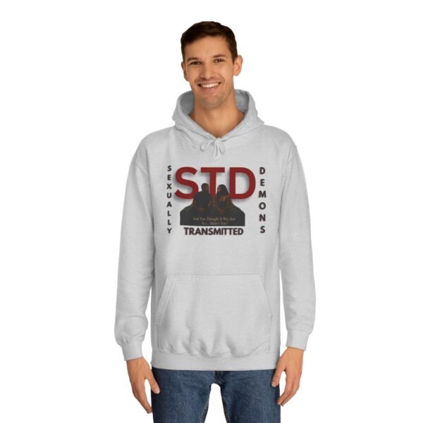 7709468107450918512_2048.jpeg STD Transmitted Hoodie — 'Sexually Transmitted Demons' Graphic Pullover